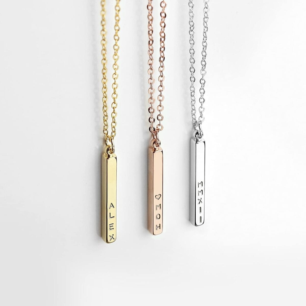 Custom Engraved Bar Necklace | Mothers Day Gift Ideas