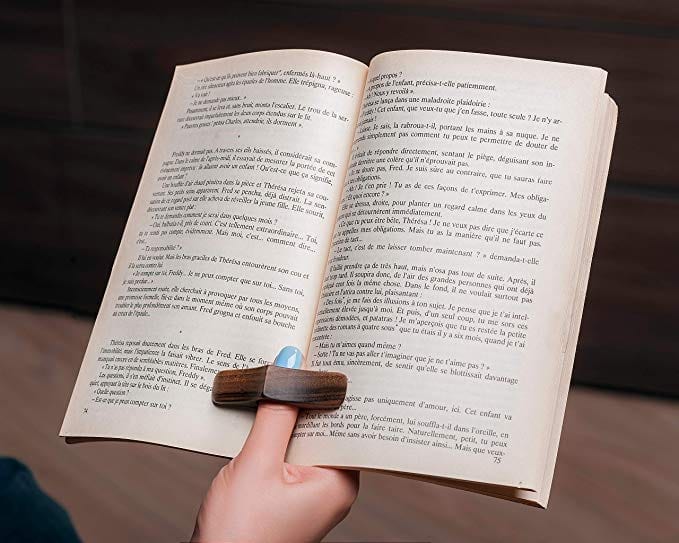 A wooden book page holder | Gifts for Book Lovers: The Ultimate Guide