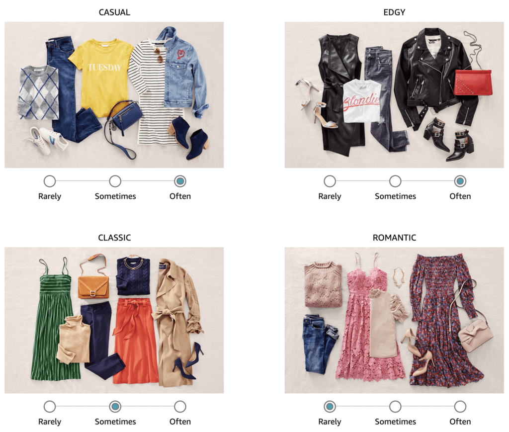 Amazon Personal Shopper by Prime Wardrobe Styling Quiz