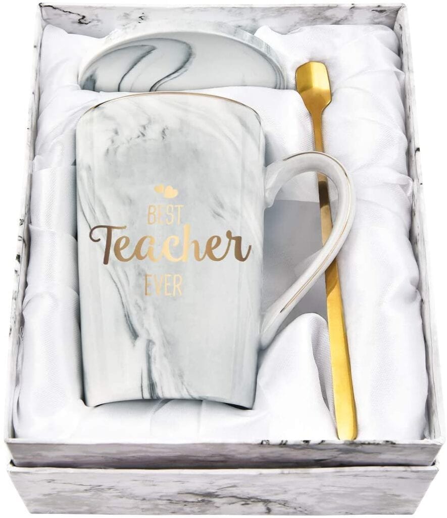 Ceramic 'Best Teacher Ever' Mug Set | Gift Ideas for Teachers That They'll Actually Want