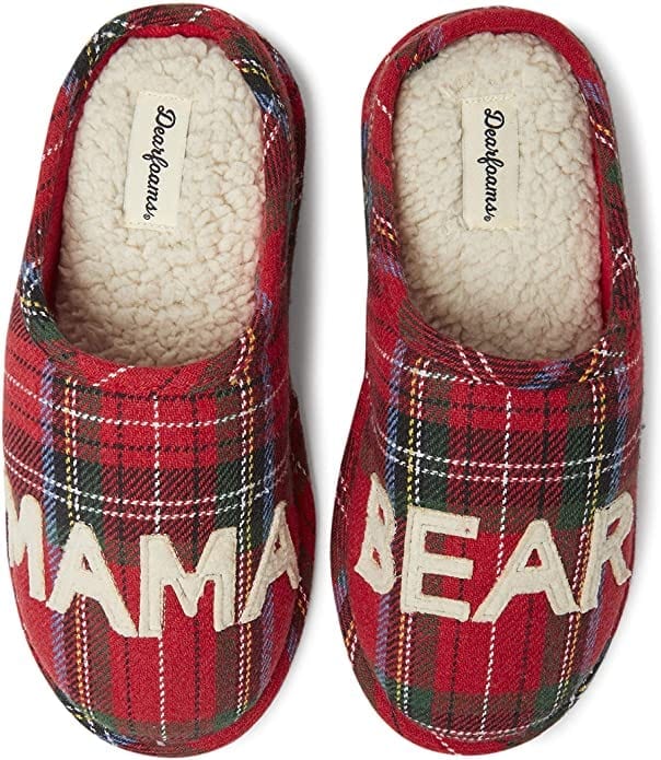 Plaid Mama Bear Slippers | Gifts for Moms