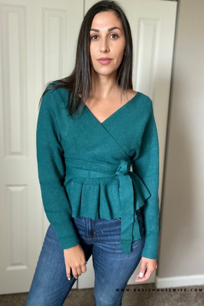 Ruffled off the shoulder sweater for fall | fashion sweater | Prime Wardrobe HAUL: 7 Amazon Sweaters To Get This Fall