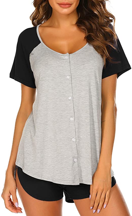 Button Down Short Pajama Set | 20+ Cute & Comfy Pajama Sets You Need To Own | Basic Housewife