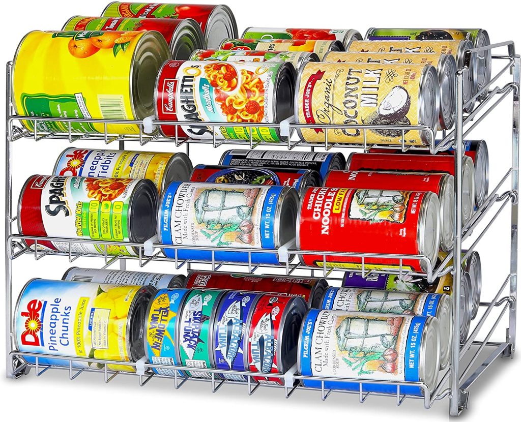 Can Rack Organizer | Pantry Storage | 30+ Kitchen Accessories & Storage Solutions To Get Organized | Basic Housewife