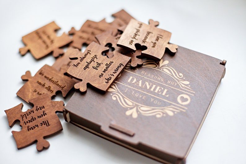 Reasons Why I Love You Custom Puzzle  | Romantic Gift Ideas To Give Your Partner | Basic Housewife