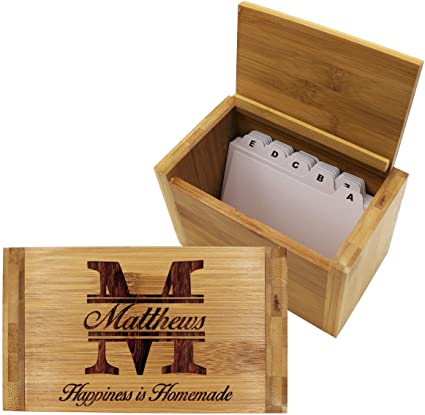 Personalized Recipe Box | Mother's Day Gift Ideas to Spoil Her