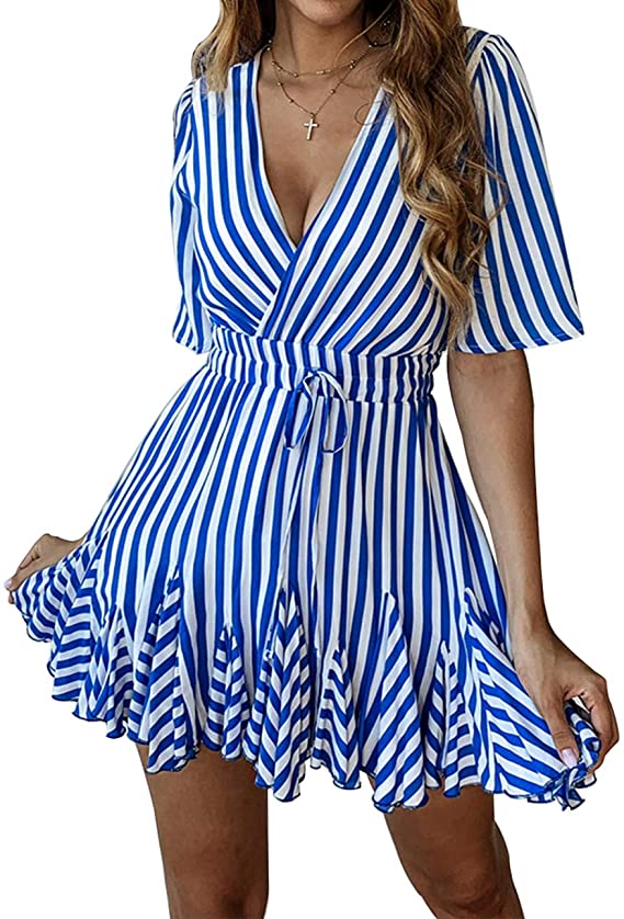 Striped Ruffle Dress | Affordable Beach Vacation Dresses For Your Next Getaway | Basic Housewife