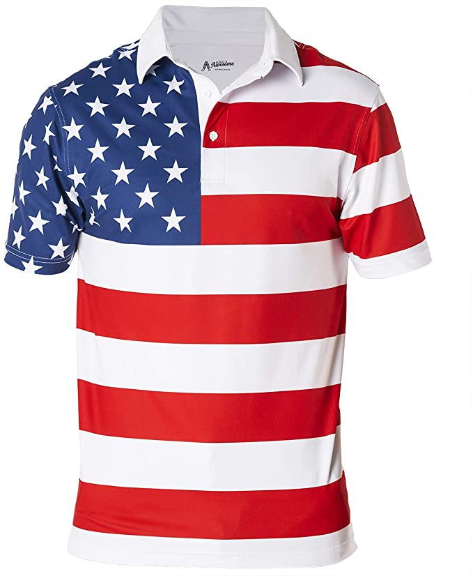 Flag Golf Polo | Fourth of July Clothes for Men