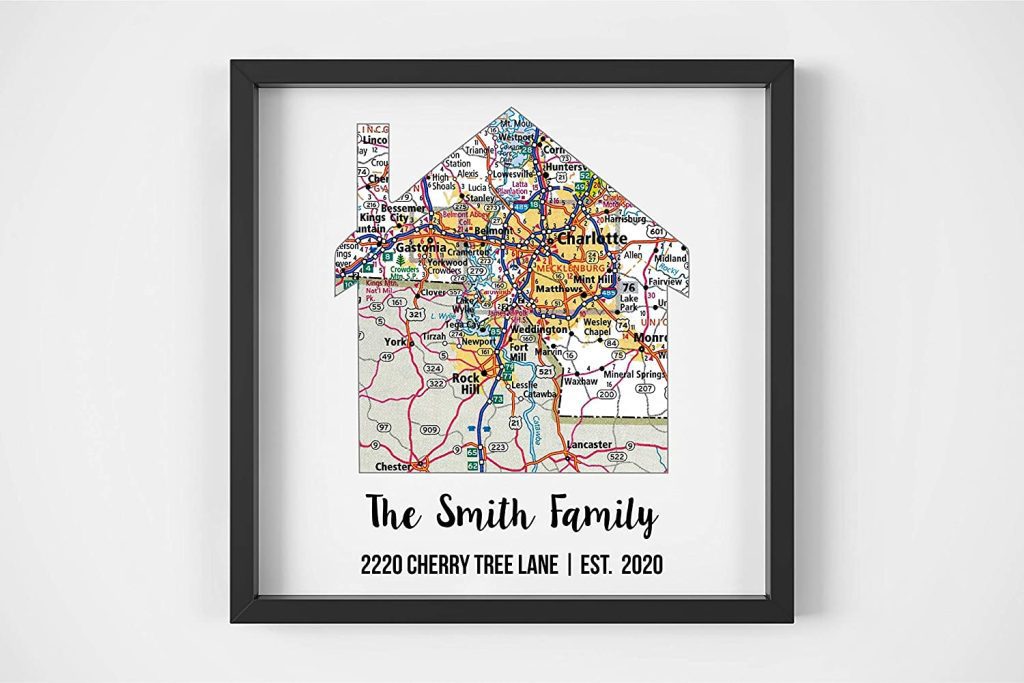 New Home Map Art |