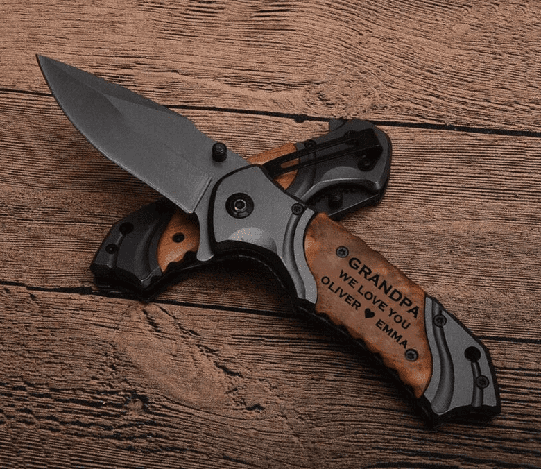 Personalized Pocket Knife | 25+ Personalized Gifts for Grandparents That They'll Cherish
