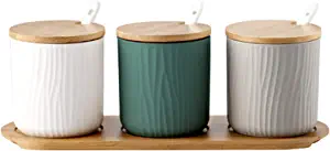 Ceramic Condiment Jar Set | Pretty Kitchen Accessories To Make Your Kitchen Look More Expensive Than It Is | BasicHousewife.com