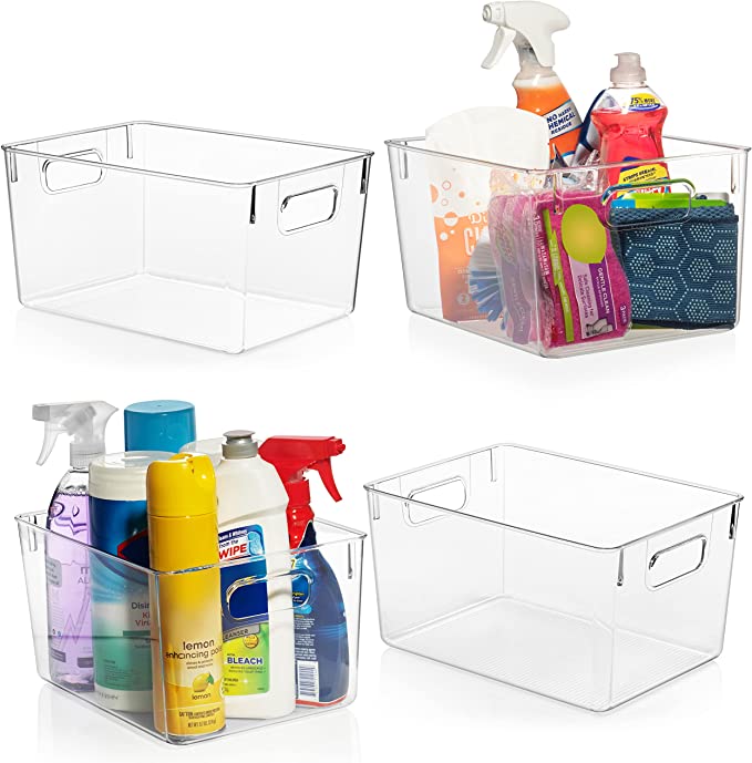 Plastic Storage Bins | Must-Have Bathroom Organization Solutions To Tidy Up Your Home | Basic Housewife