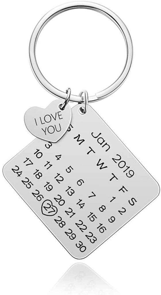 Personalized Calendar Keychain | Romantic Gift Ideas To Give Your Partner | Basic Housewife