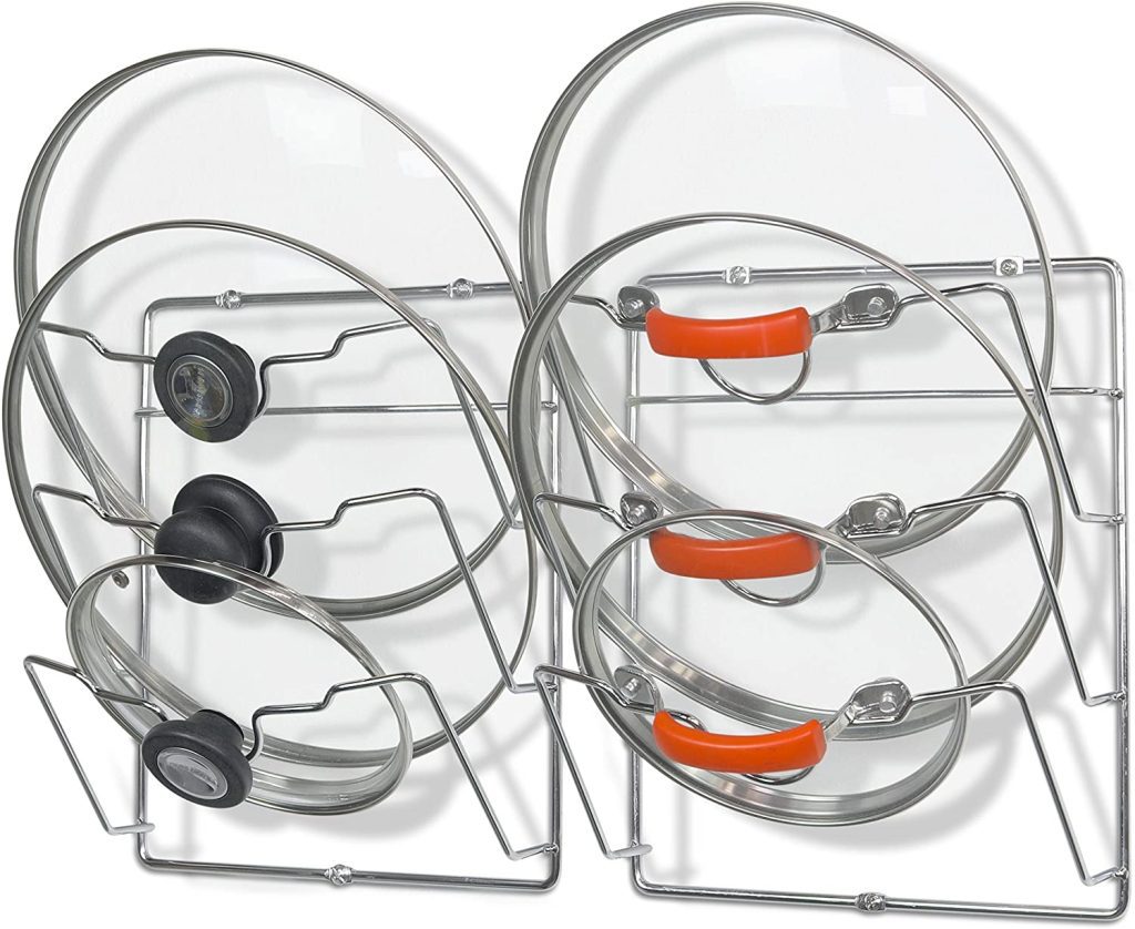 Mounted Lid Organizer | Pantry Storage | 30+ Kitchen Accessories & Storage Solutions To Get Organized | Basic Housewife