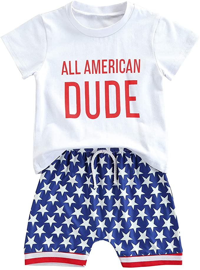 'All American Dude' Set | Fourth of July Clothes for Babies